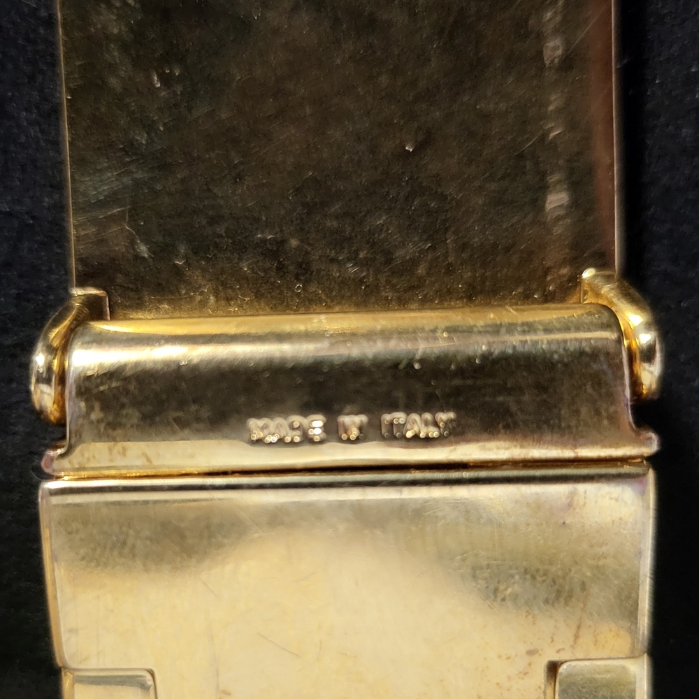 Vintage Burberry Gold Tone Brass Belt Buckle Made in Italy - Authentic - Picture 3 of 5